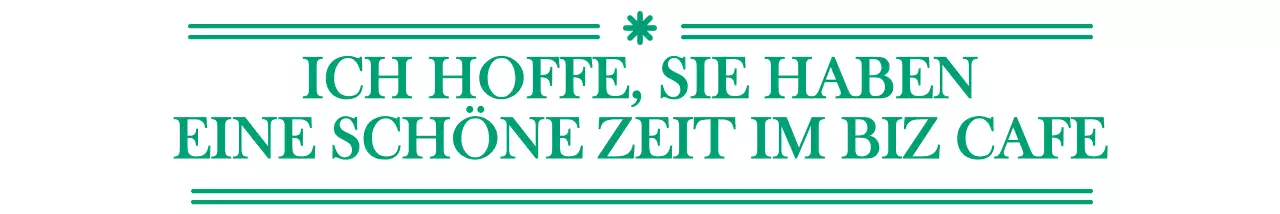 Grüner, emotionaler Text Briefpapier-Stil Cafe