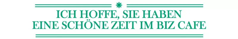 Grüner, emotionaler Text Briefpapier-Stil Cafe