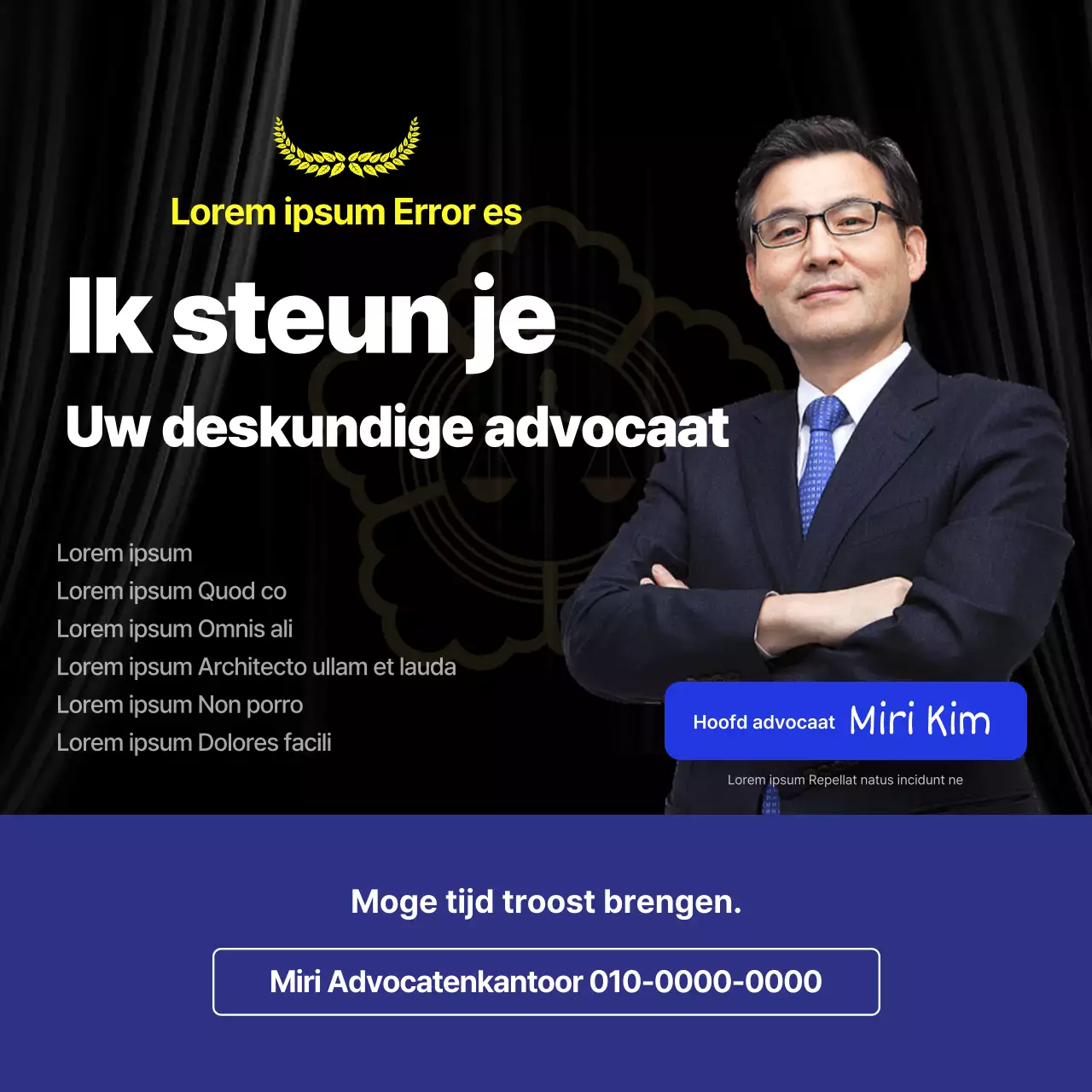 Gids voor het raadplegen van een advocaat met een eenvoudig blauwboekthema