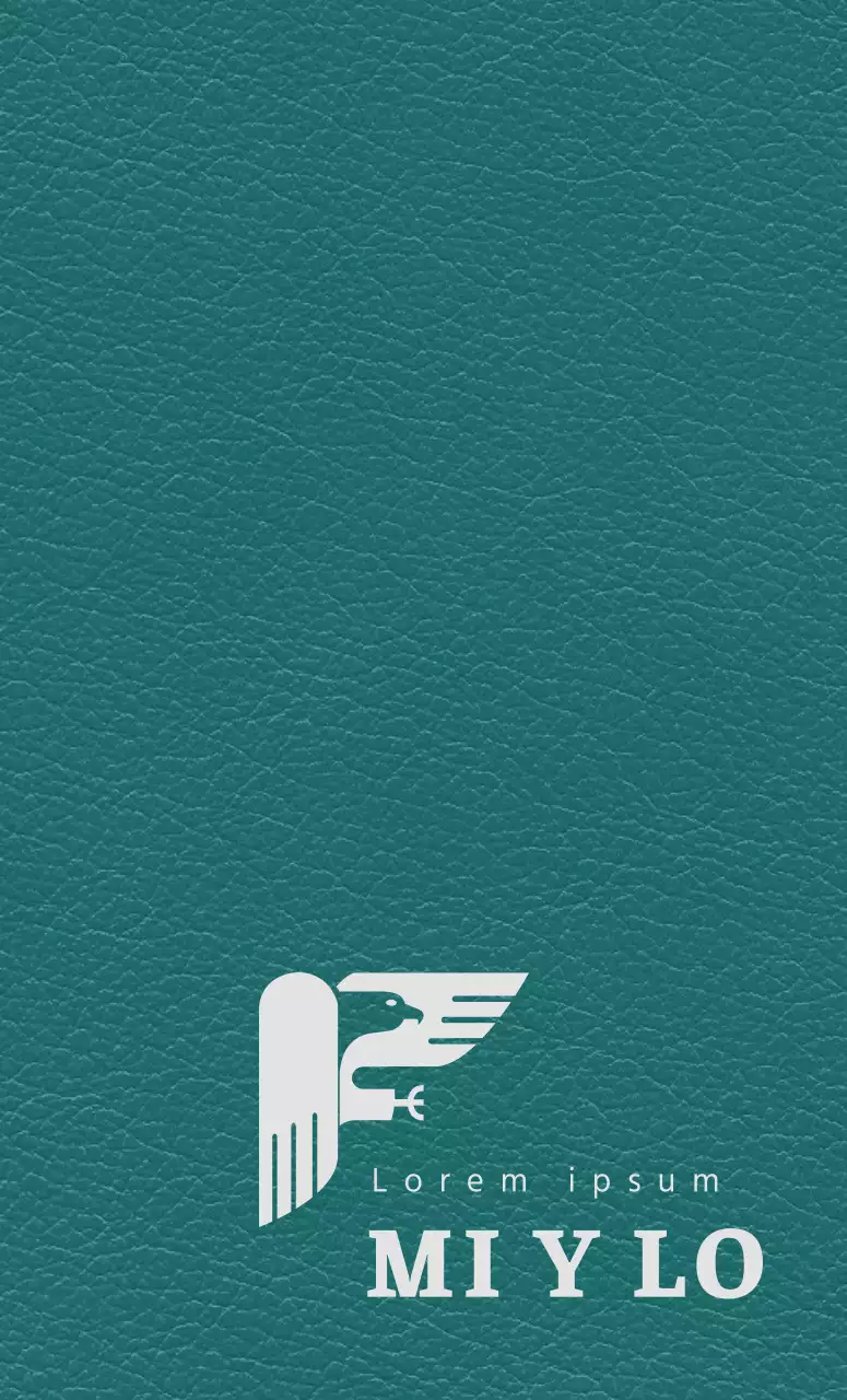 Elegante cubierta de agenda con el logotipo de un bufete de abogados