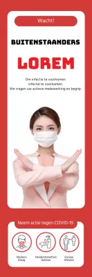 Rode intense foto die beperkte toegang voor buitenstaanders aankondigt