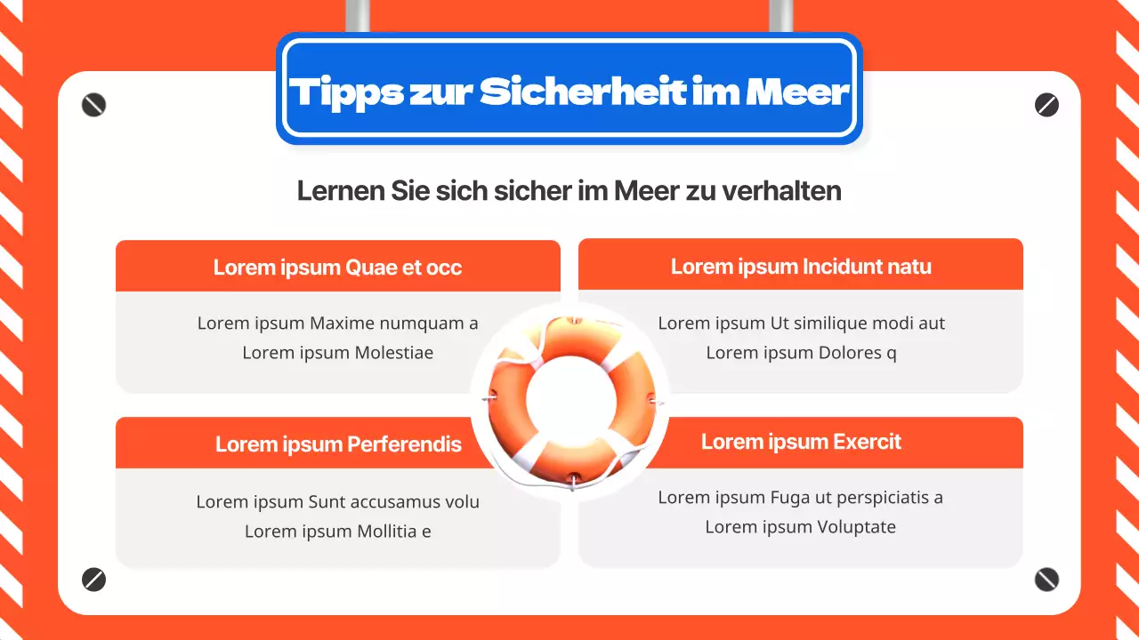 Ein orange-blauer Leitfaden zur Wassersicherheit im Sommer