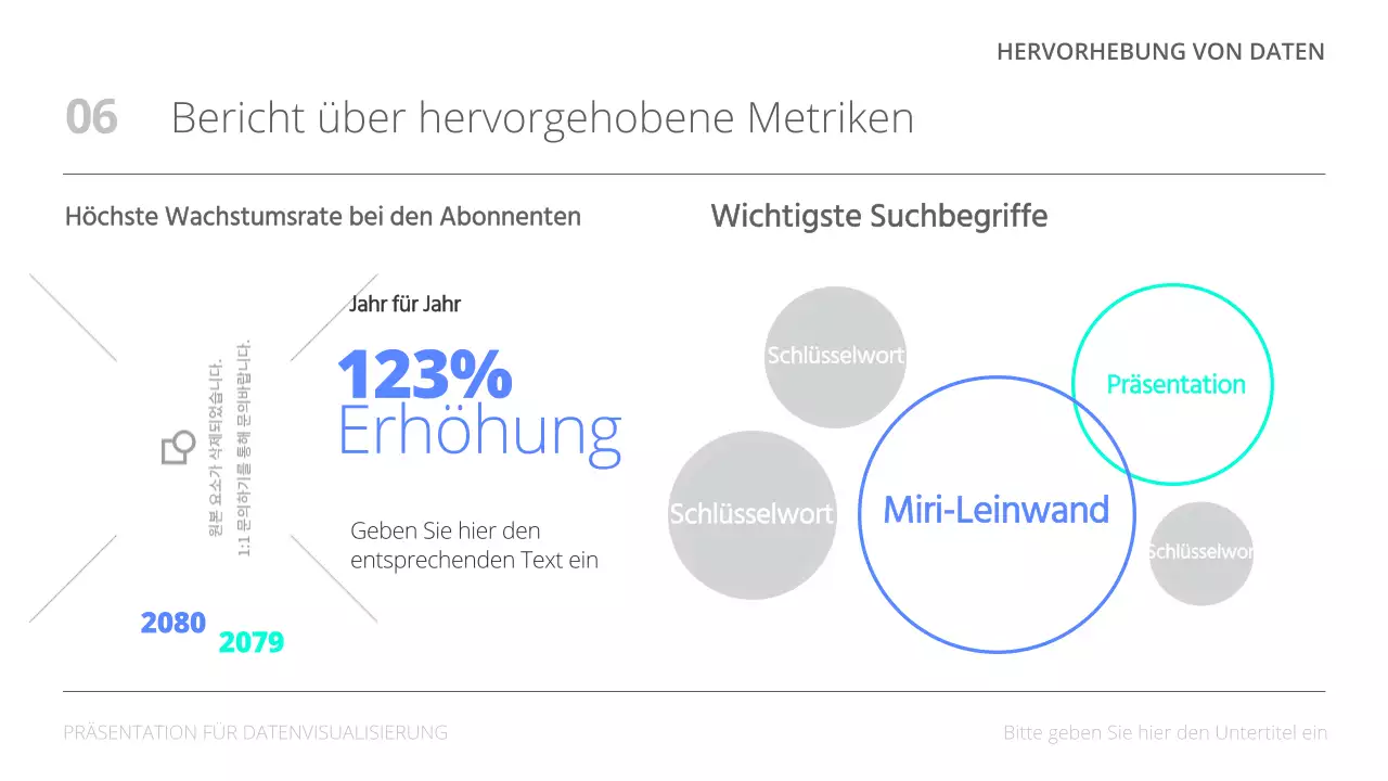 Minimalistische Datenanalyseberichte mit weißem Hintergrund