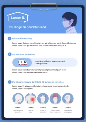 Blue's Clipboard-Konzept für häusliche Pflegeanleitungen