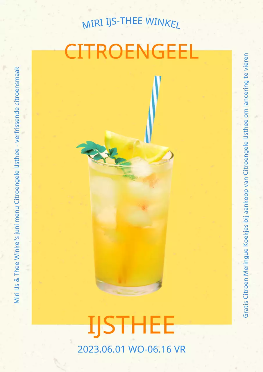 Promoot je nieuwe menu met een fris, geel kleurenschema