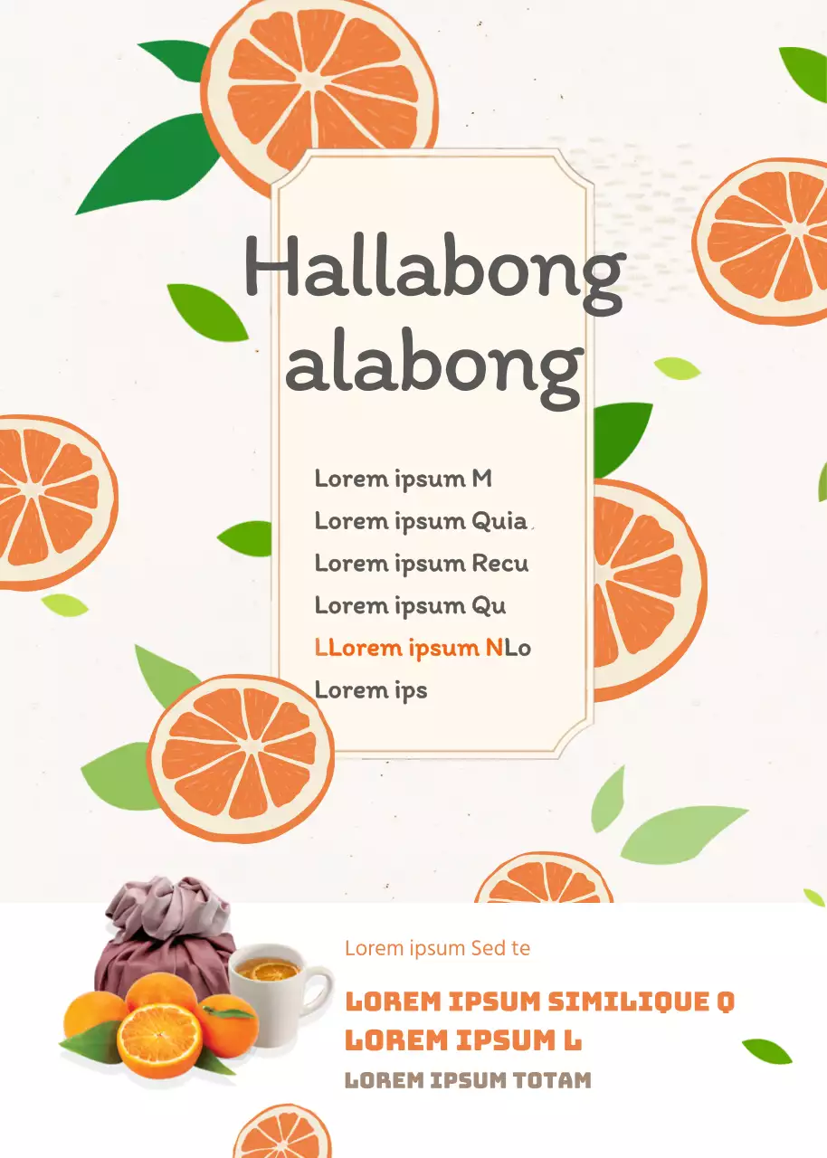 Een verfrissend geschenk van oranje en lichtgele Hallabong thee (event pop-up)