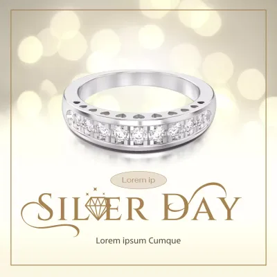 Promuovere un concetto d'oro e di lusso di sconti per l'accoppiamento del Silver Day