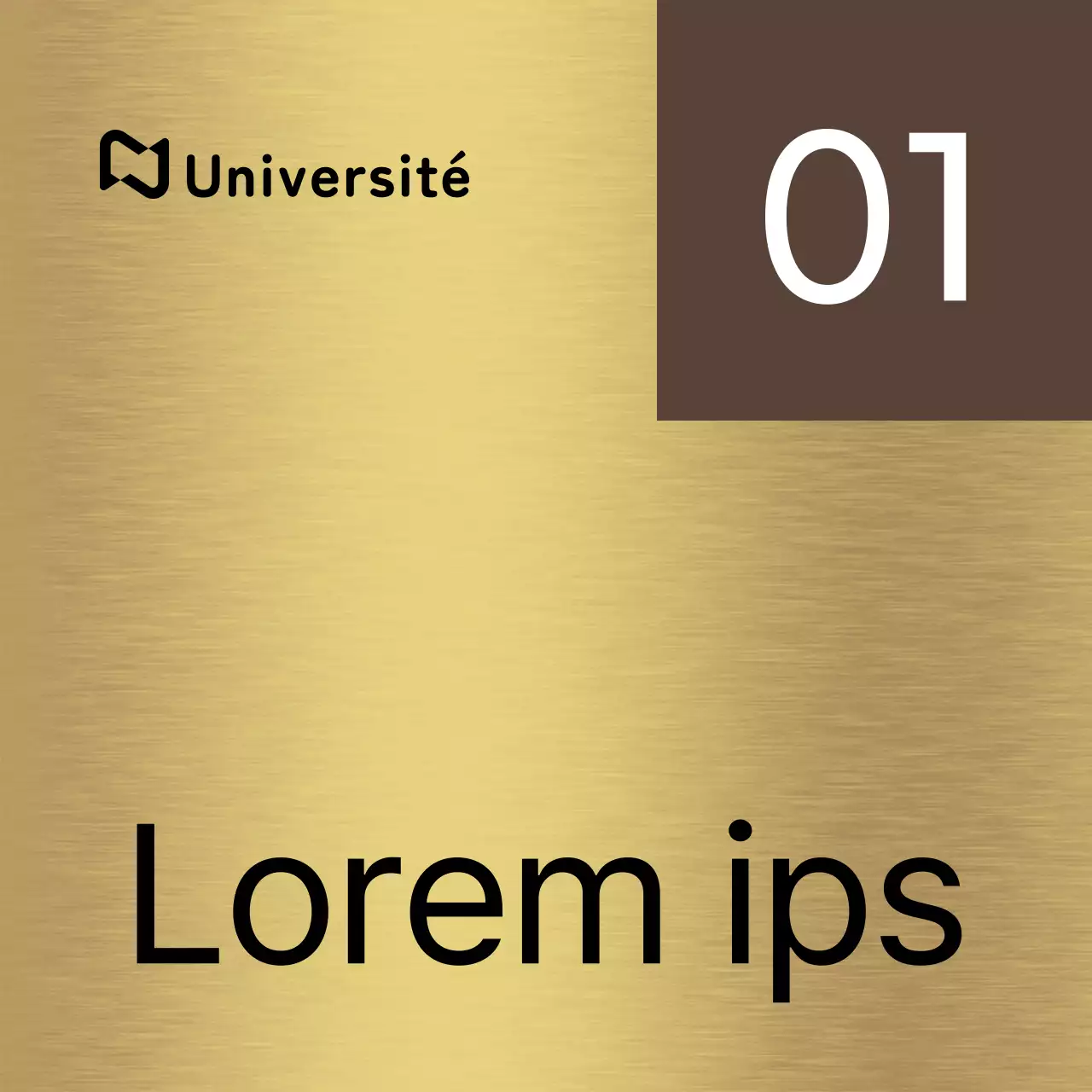 Un signe simple avec des noms de départements d'entreprise en marron et noir et des formes carrées.