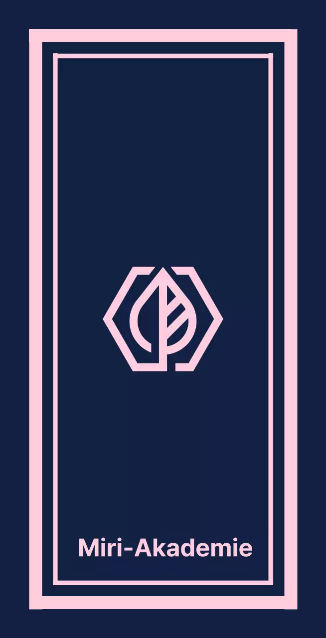 Gakuen Academy Valkyrie auf marineblauem Hintergrund mit rosa Randlinie