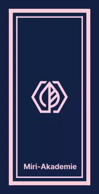 Gakuen Academy Valkyrie auf marineblauem Hintergrund mit rosa Randlinie