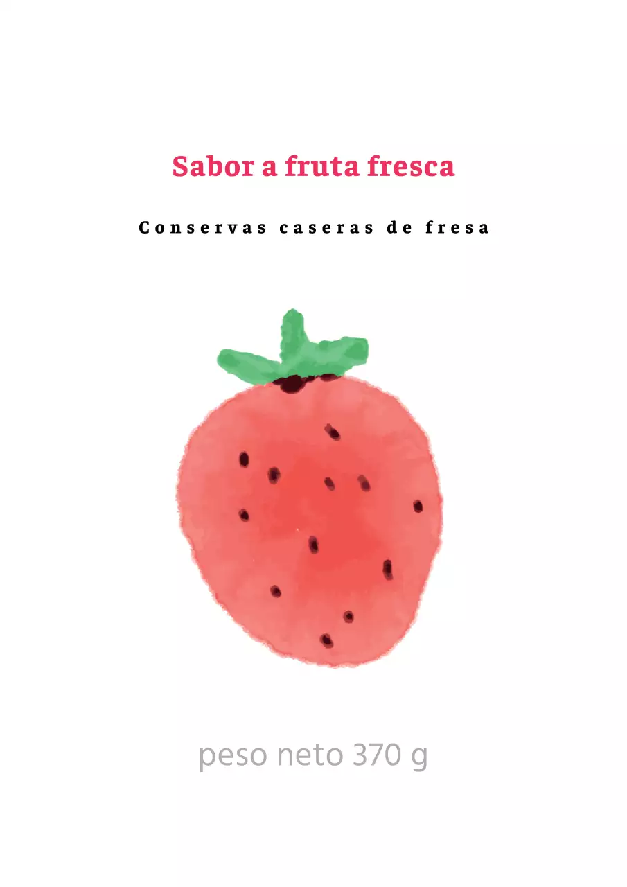 Promover una mermelada de fresa casera sencilla y bonita