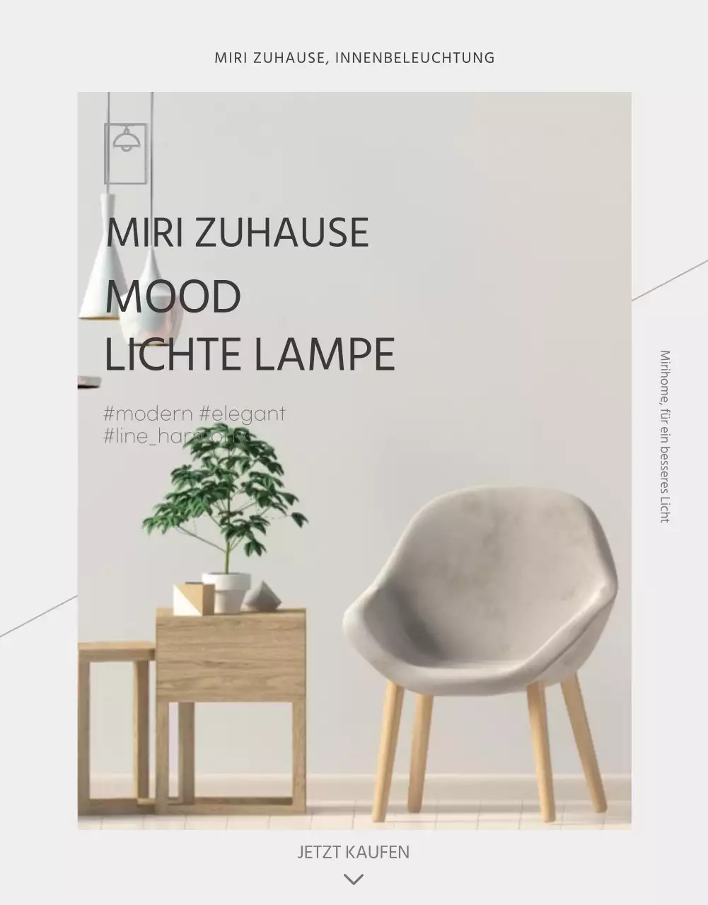 Einfache graue Innenraum-Glühbirne Detailseite