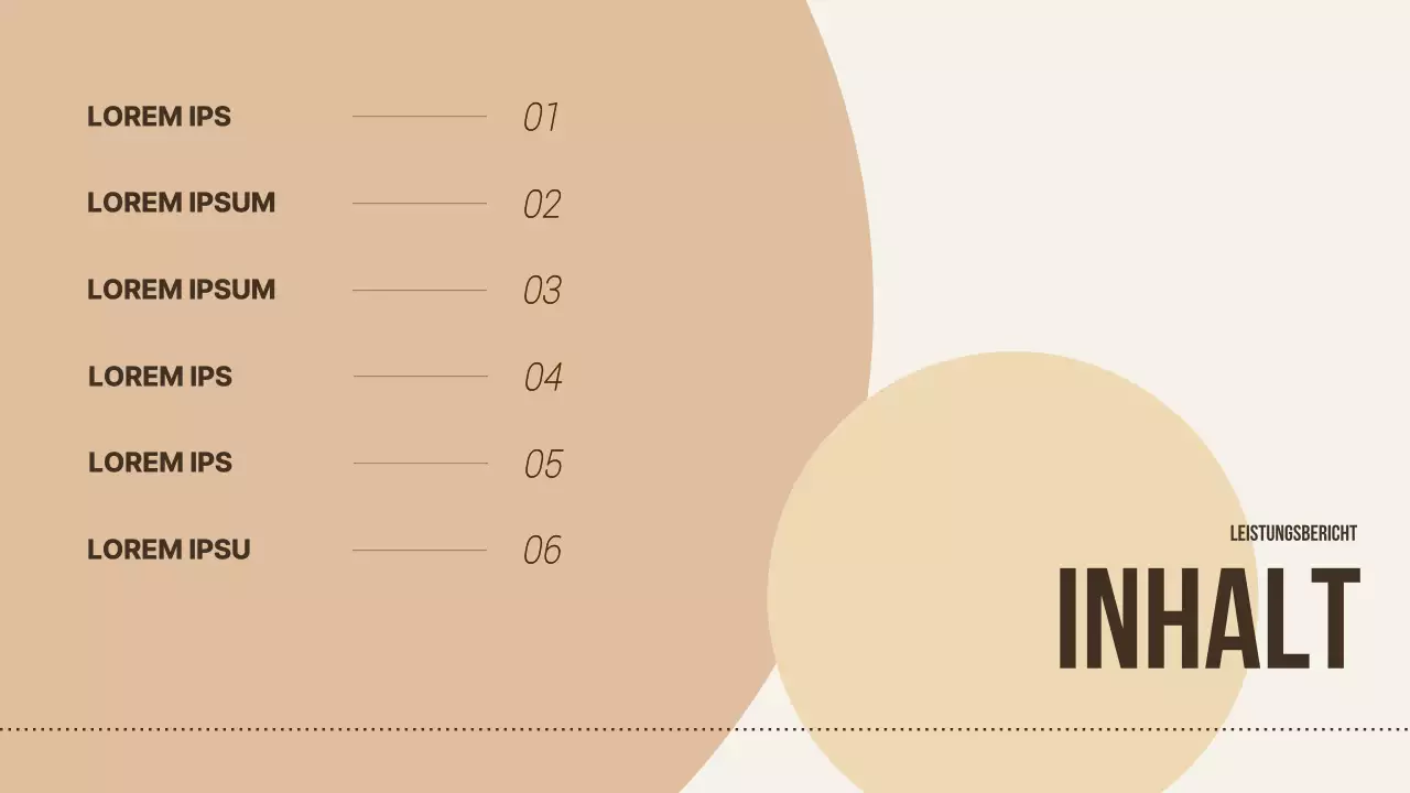 Saubere, beigefarbene Berichterstattung über die Unternehmensleistung