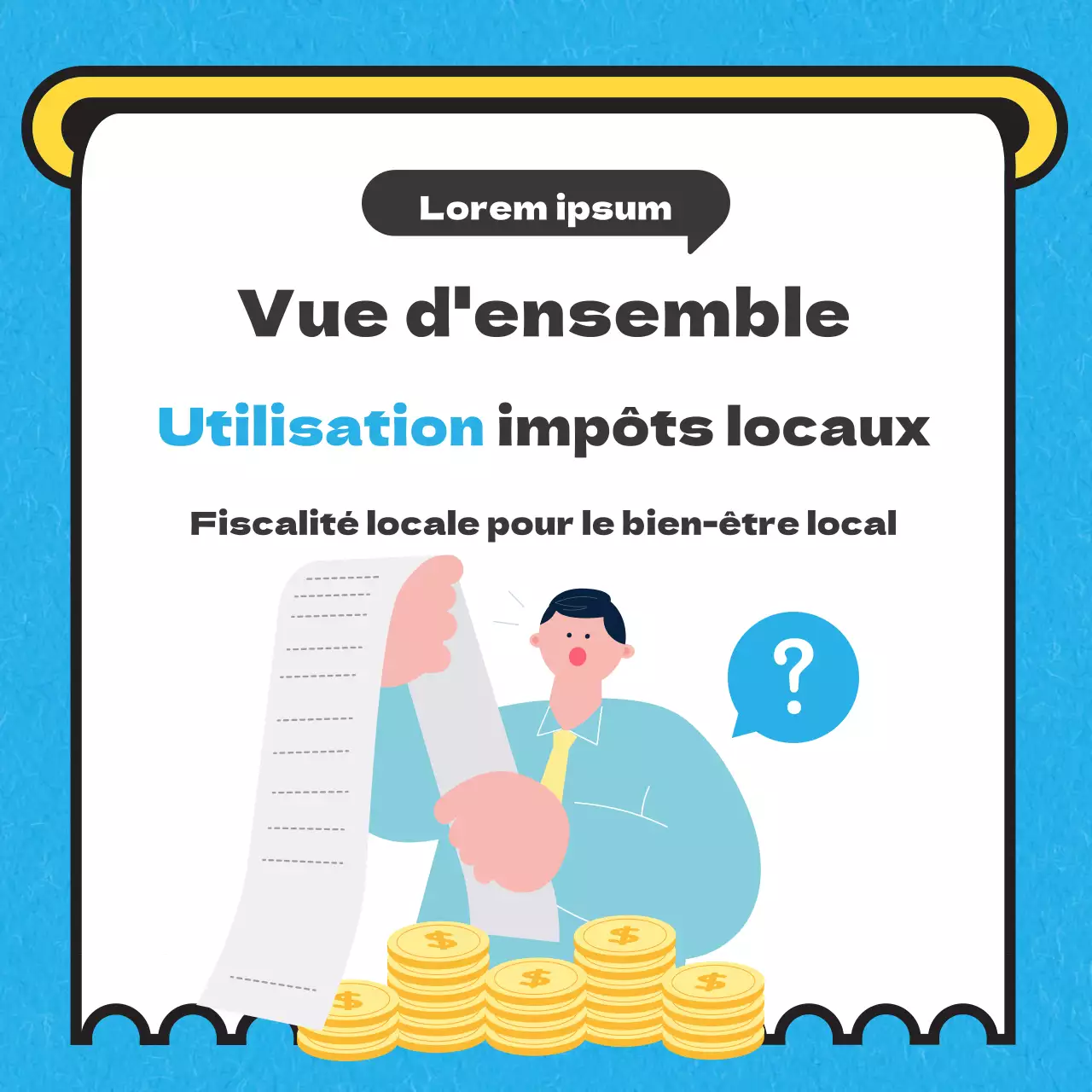 Illustration bleu ciel de la carte des impôts locauxNews