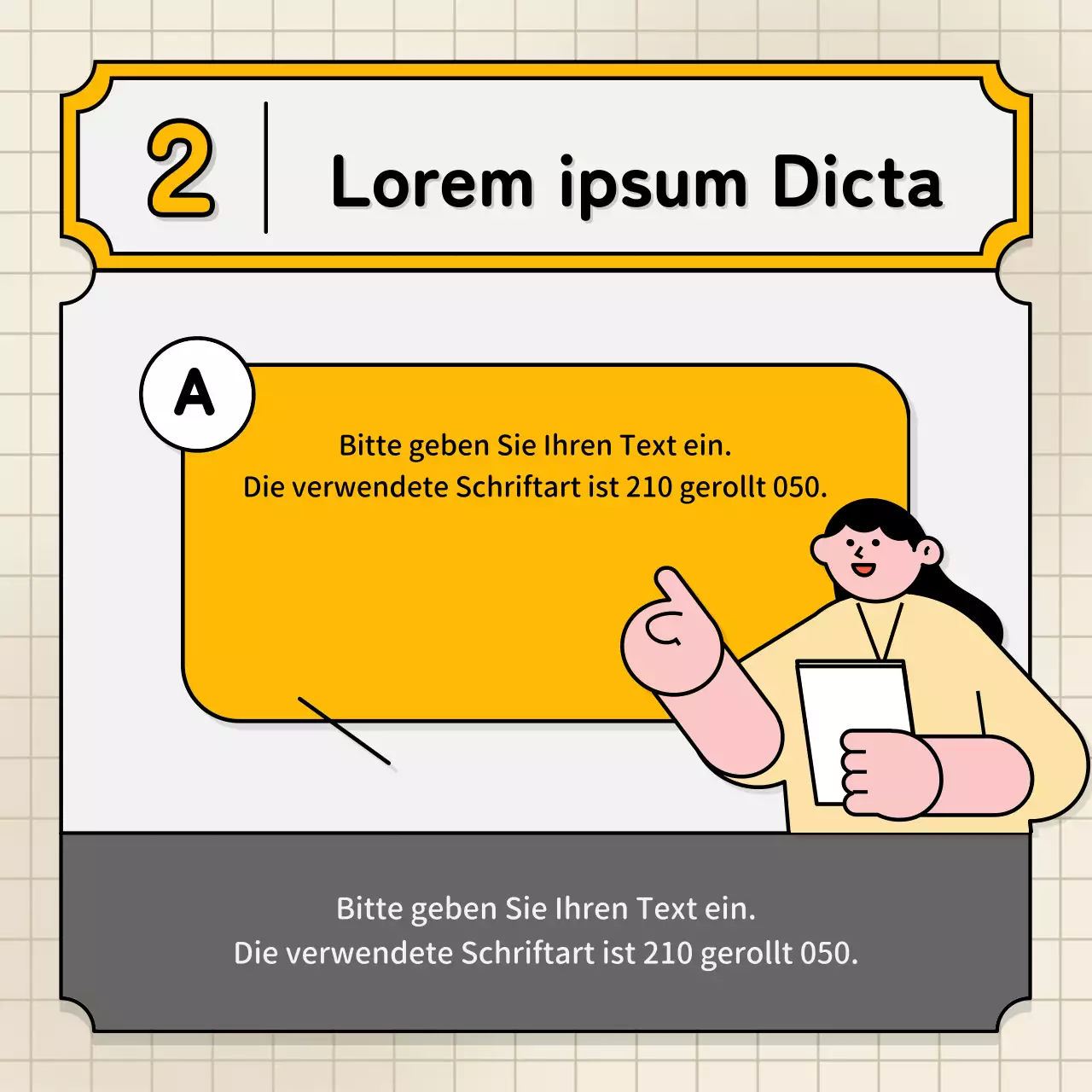 Hellblaue und gelbe Sprechblasen und niedlicher Illustrationsstil