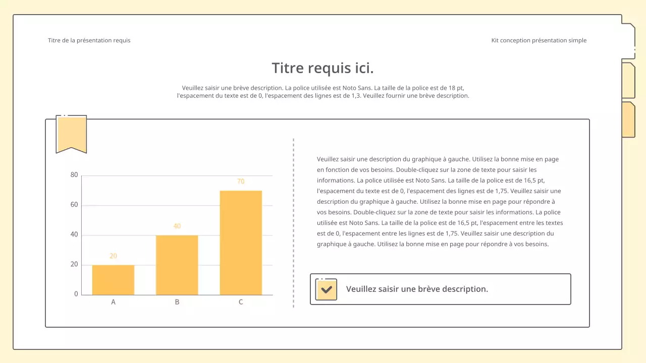 Kit de présentation simple et épuré en jaune