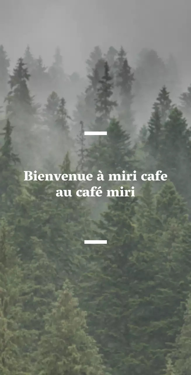 Café anglophone balsa avec affichage sentimental de photos de forêt