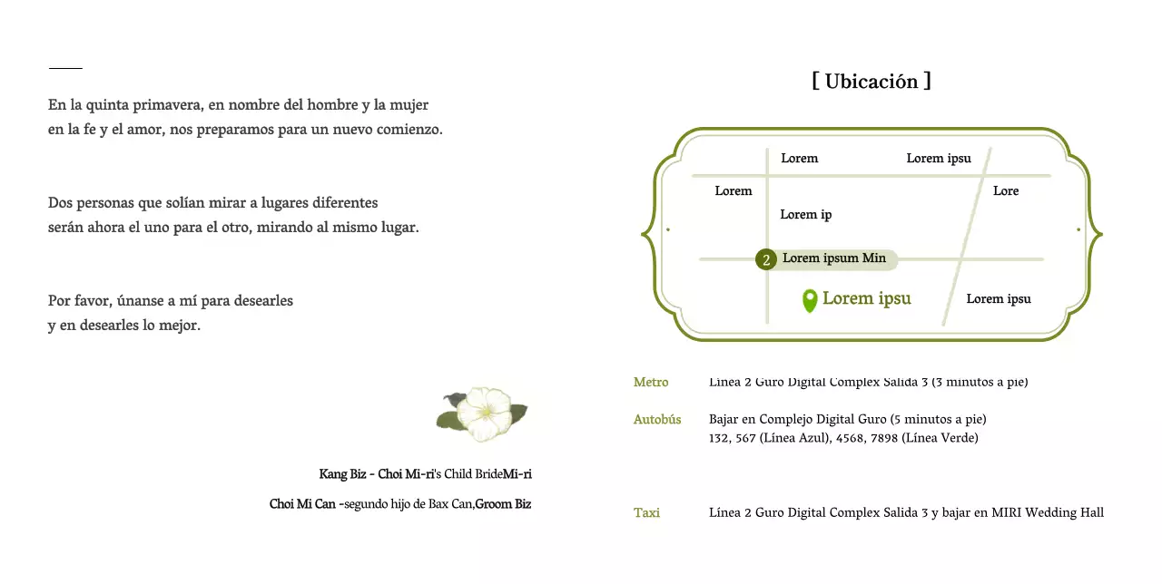 Invitaciones de boda blancas, limpias y florales