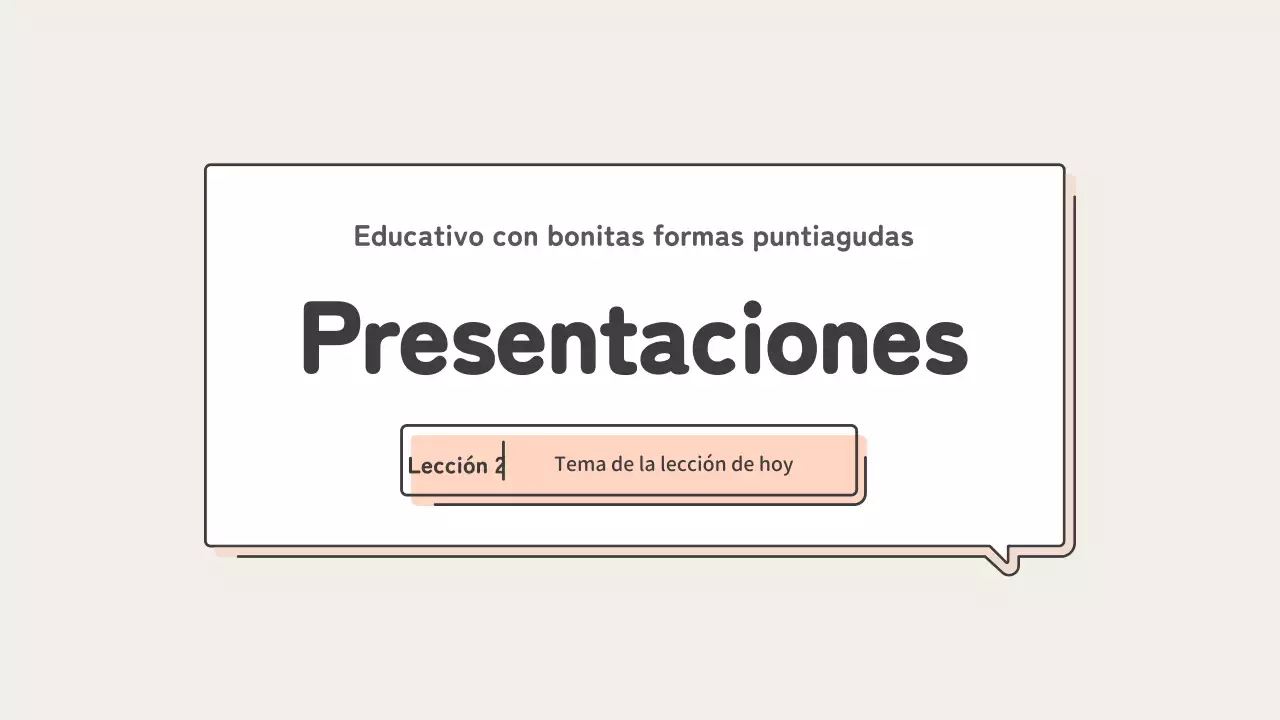 Educativo con formas puntiagudas en rosa y beige