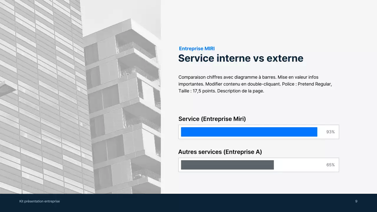 Matériel d'entreprise simple en bleu et gris