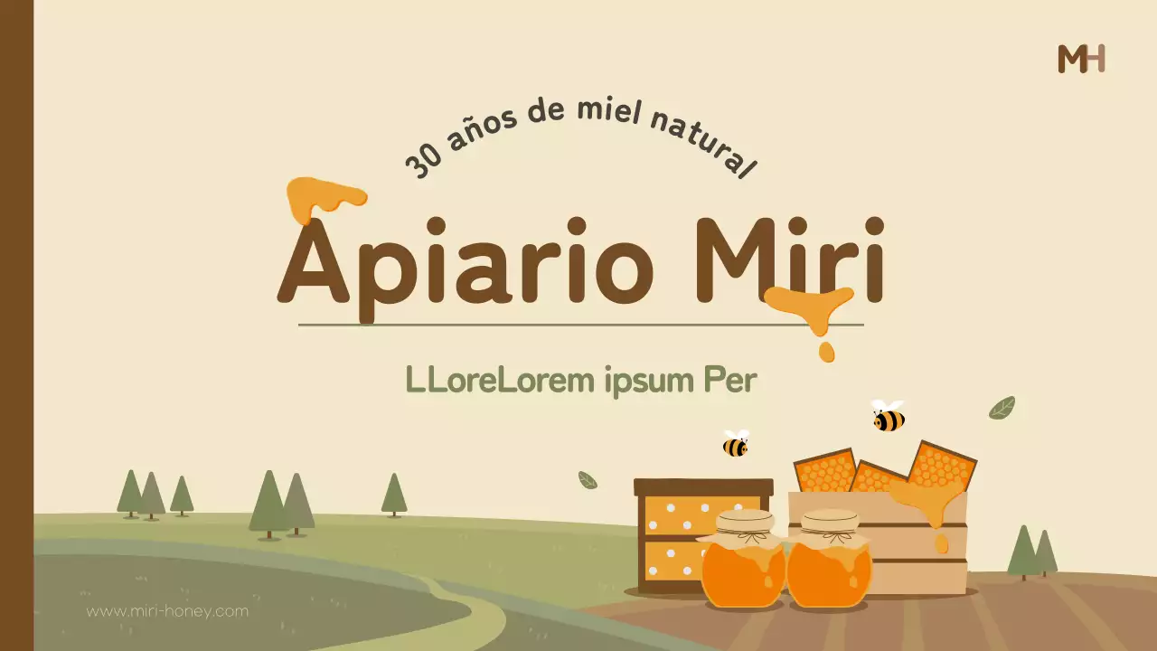 Una carta kitsch amarilla y marrón de una empresa de productos ecológicos