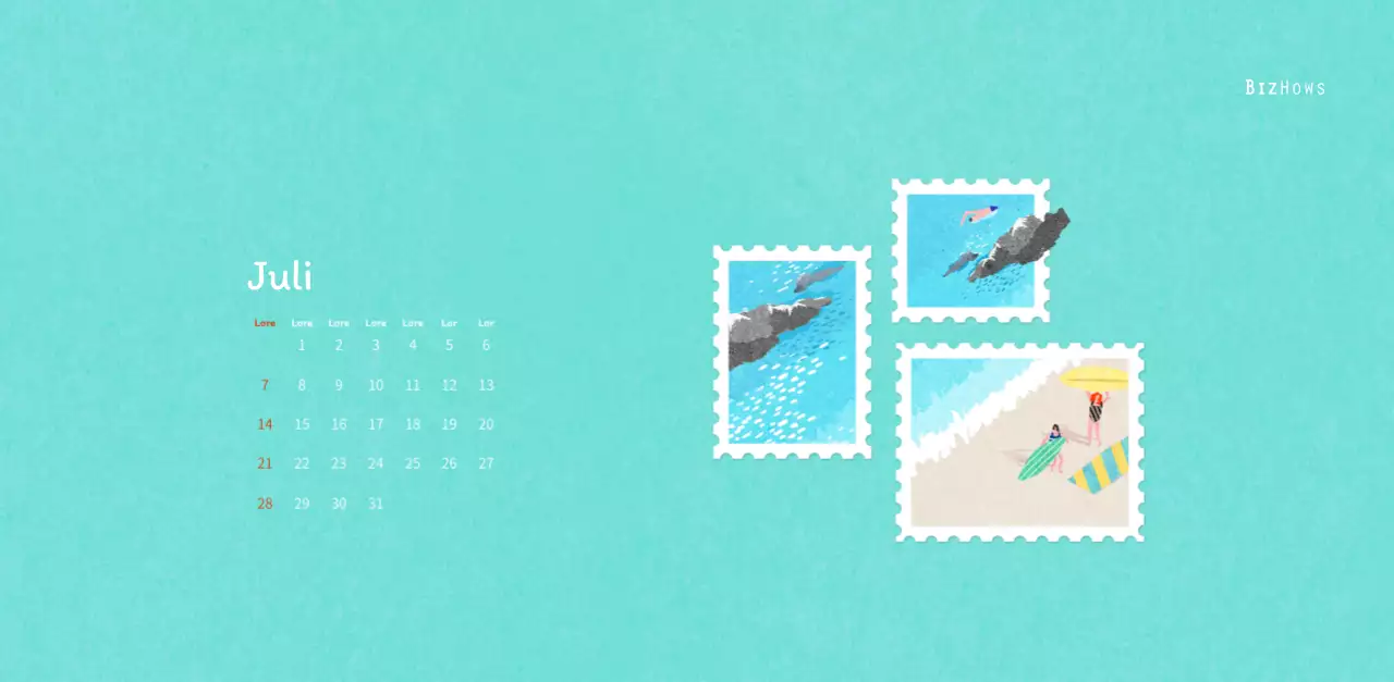 Stempelillustraties met een warm concept