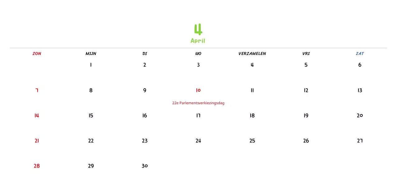 Nieuwjaarskalender met schattige lijnillustraties