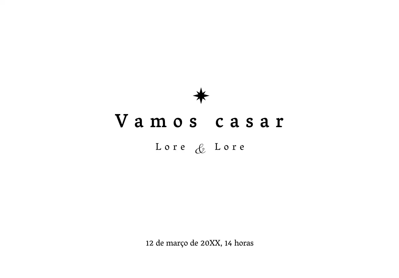 Texto de casamento com um conceito de explosão de estrelas