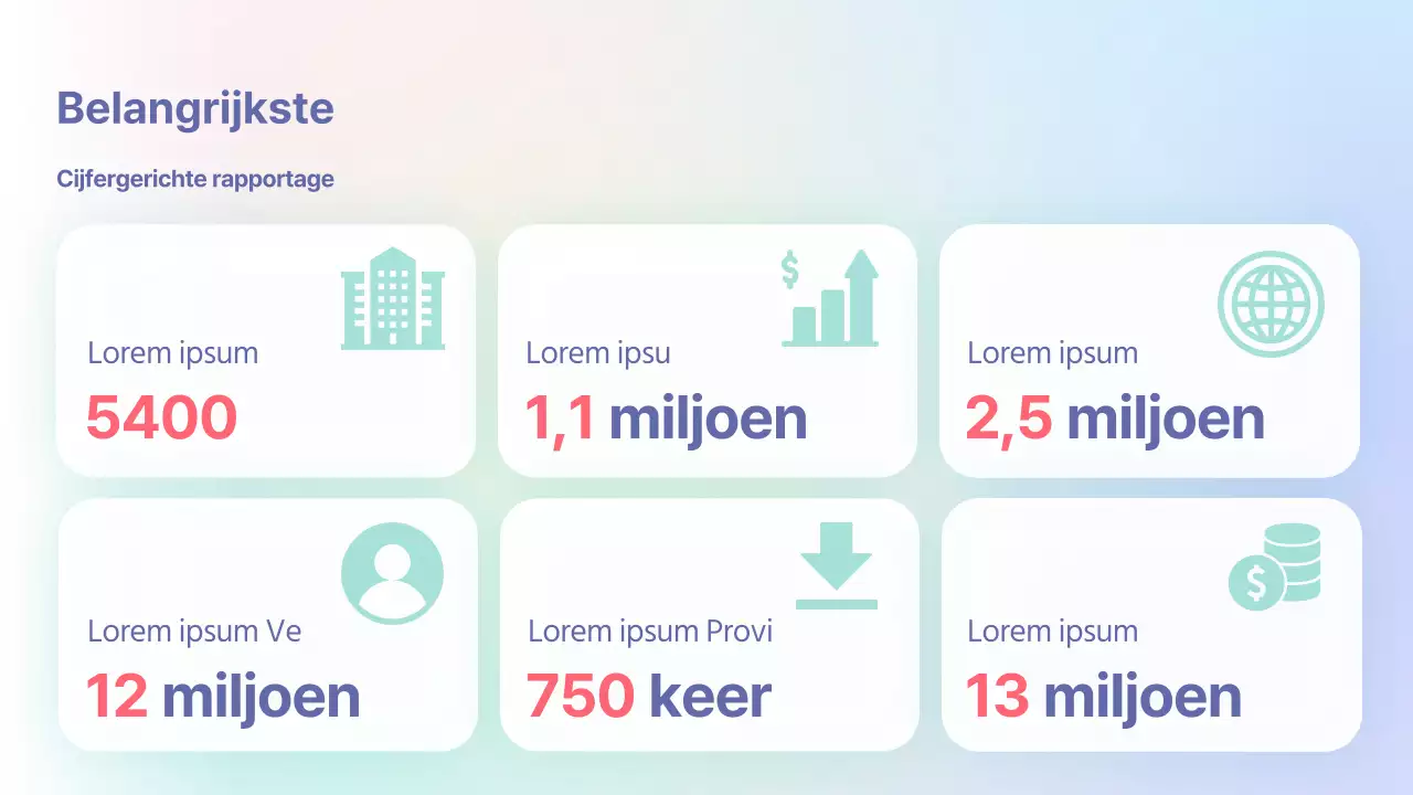 Rapport voor gegevensanalyse met pastelverloop als achtergrond