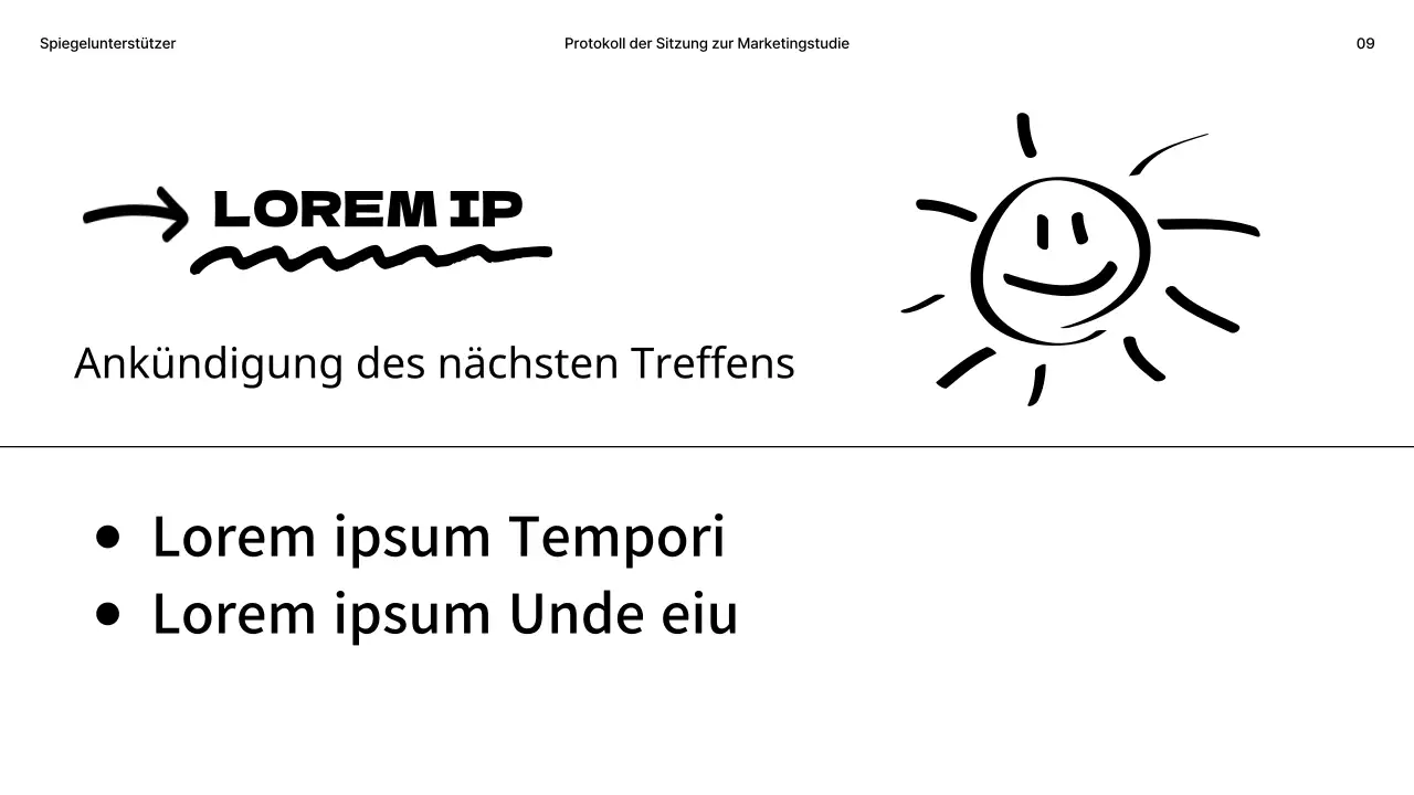 Studienprotokoll in Schwarz-Weiß mit einem Doodle-Konzept