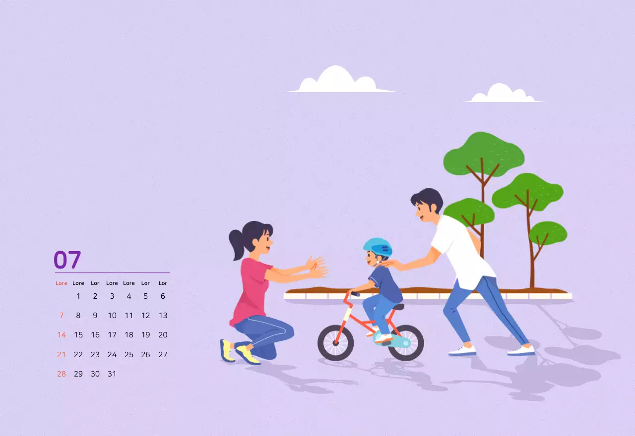 Illustration d'une famille multicolore