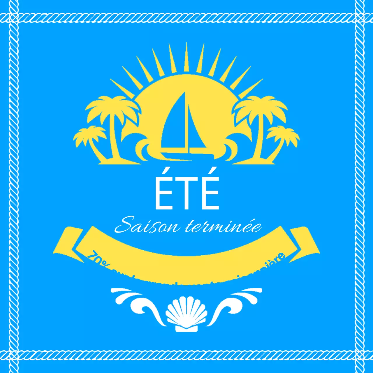 Une promotion des ventes avec une touche de bleu clair et de fraîcheur