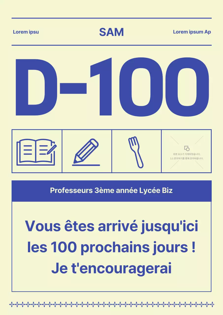 Affiche simple de rentrée scolaire pour le SAT, utilisant le dessin au trait