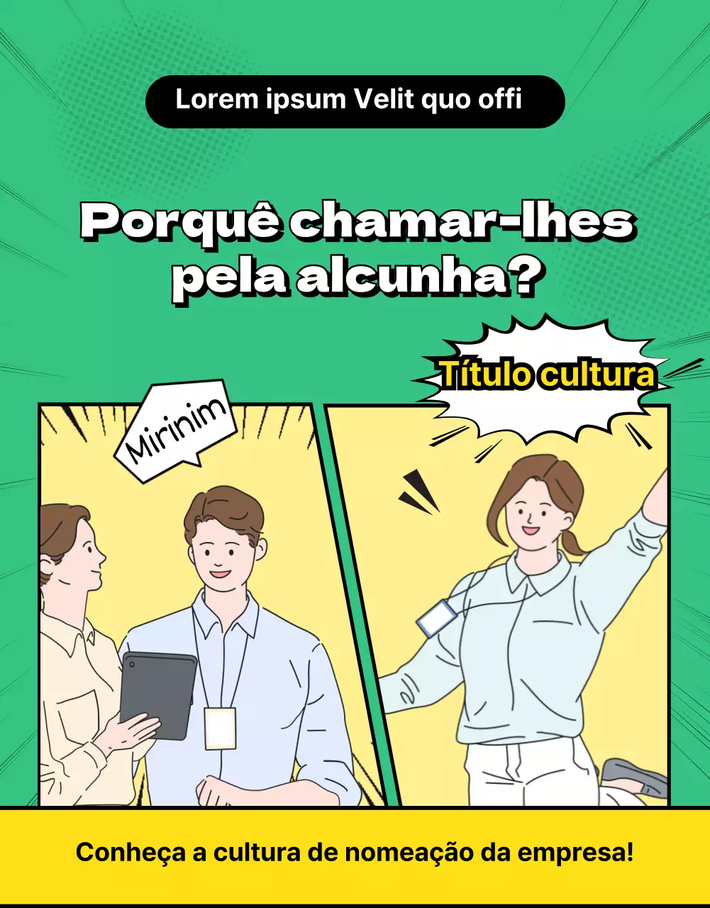 Página de pormenor das notícias da empresa em formato webtoon