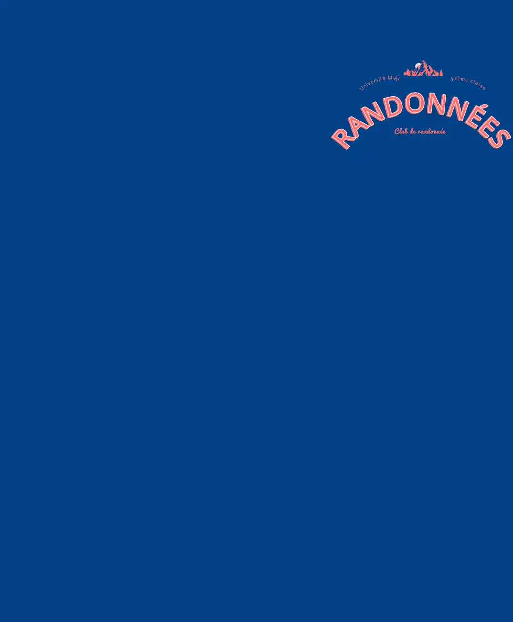 Sweat à capuche du club d'alpinisme avec des montagnes en lettres