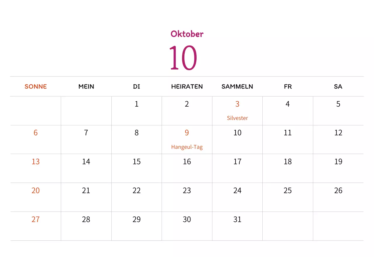 Stempelillustrationen mit einem warmen Konzept