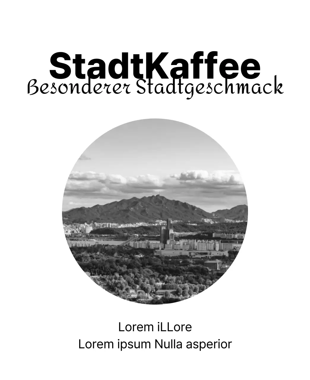 Schlichtes Design mit schwarz-weißer Landschaftsfotografie