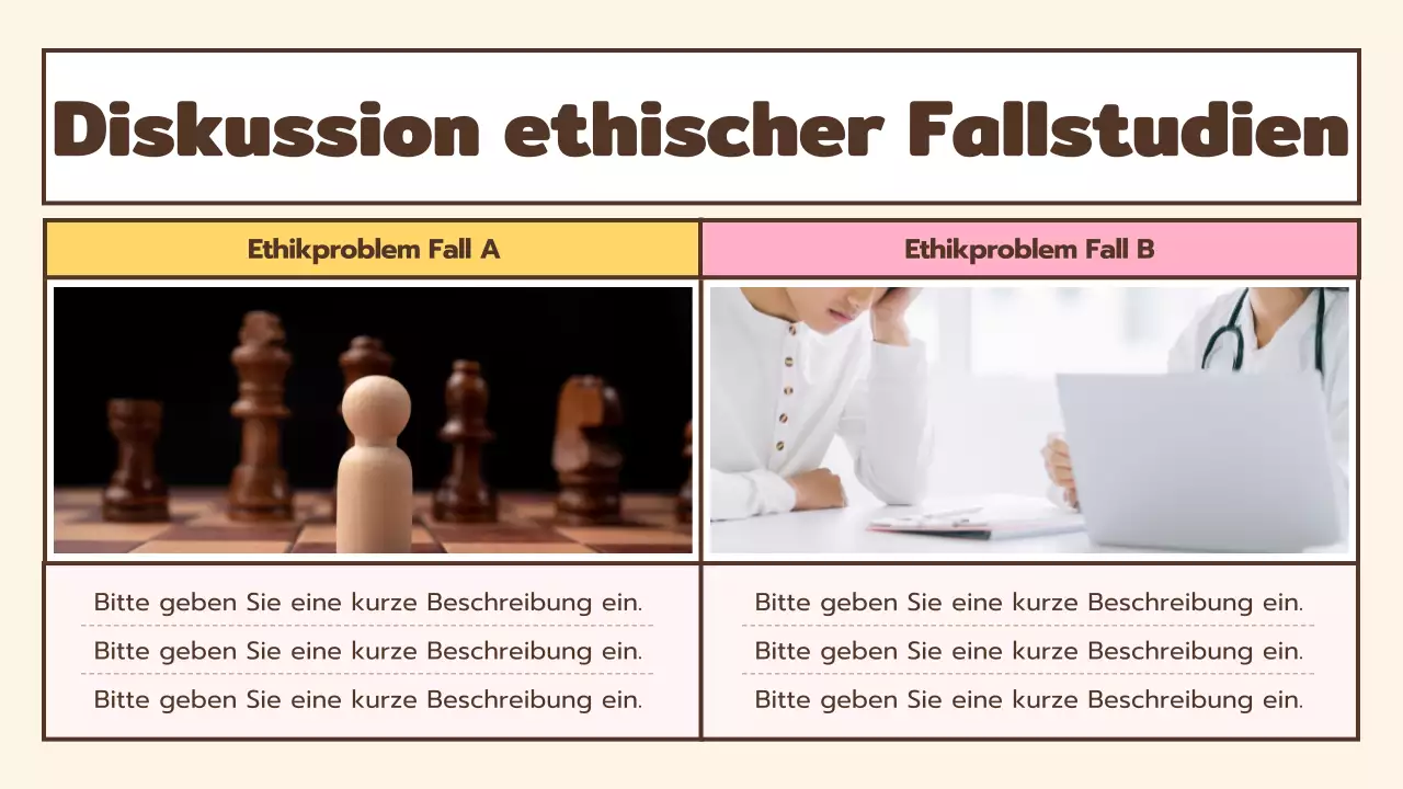 Niedlicher Lebens- und Ethikunterricht in Braun- und Pastelltönen