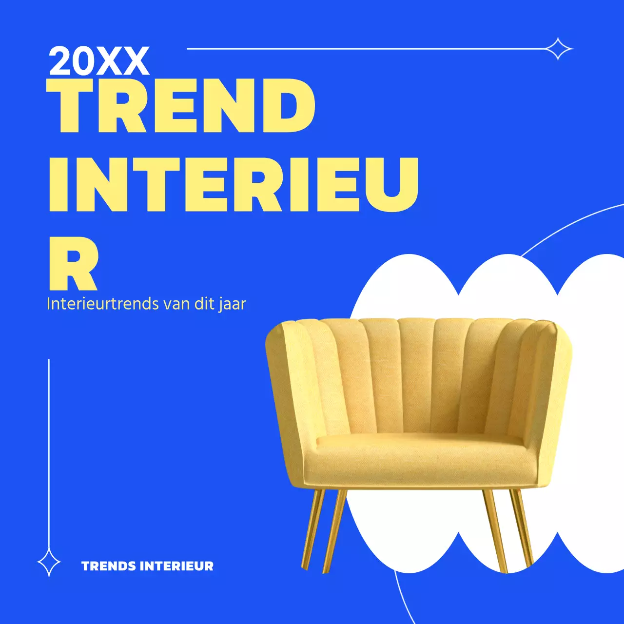 Maak kennis met de blauwe eenvoudige interieurtrend