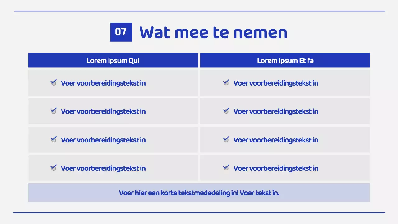 Een eenvoudige zomermissie met blauwe en witte lijnen