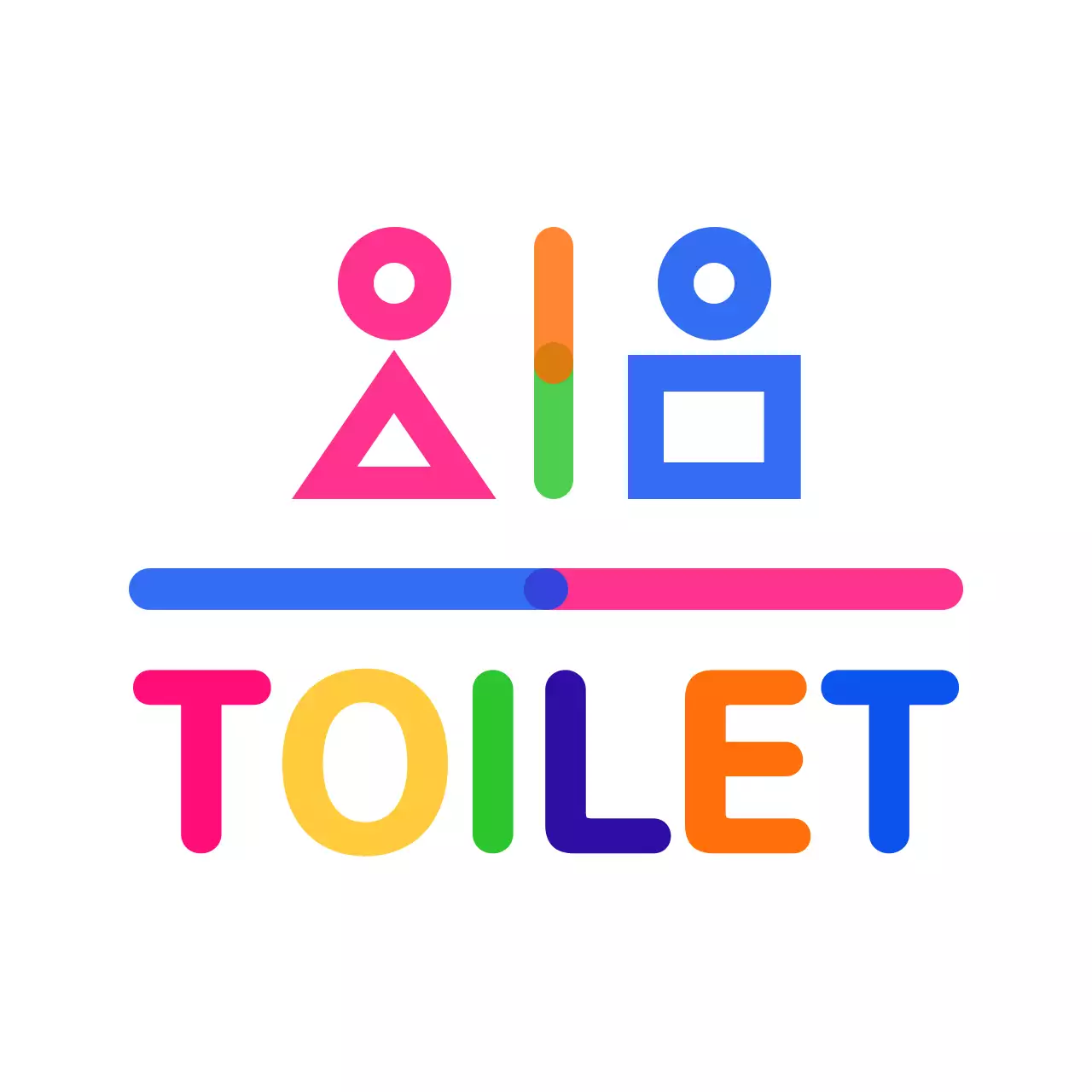 Gids voor kleurrijke en schattige pictogrammen in toiletstijl