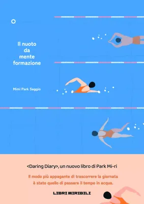Saggio di nuoto estivo in blu e rosa