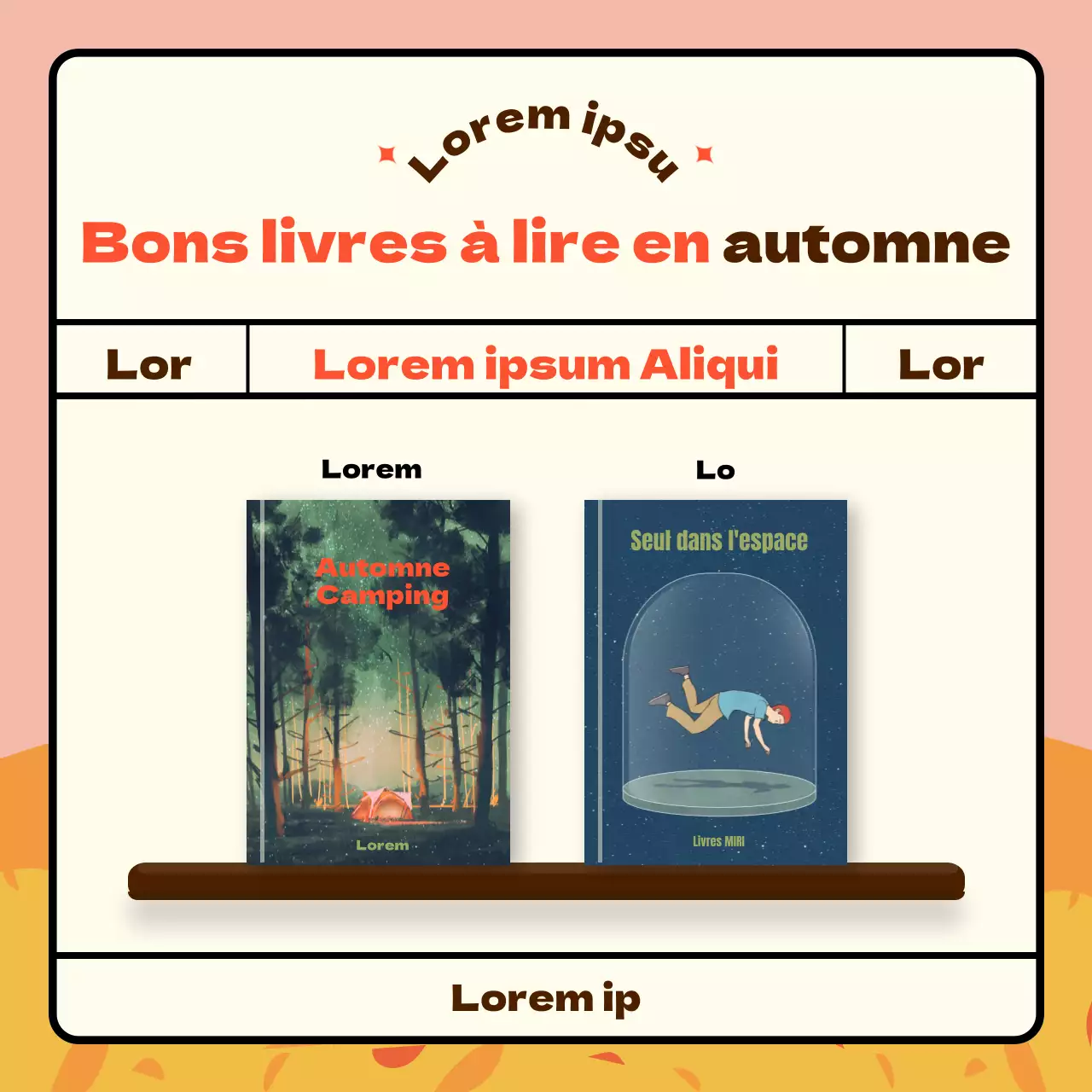 Livre du mois sur le thème de la bibliothèque Orange