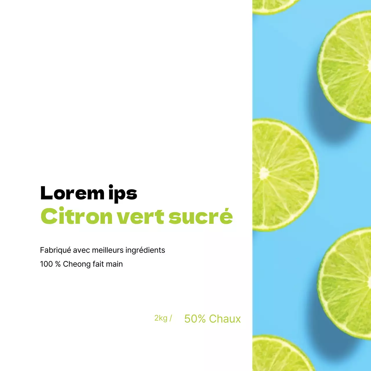 Etiquette de soda maison au citron vert