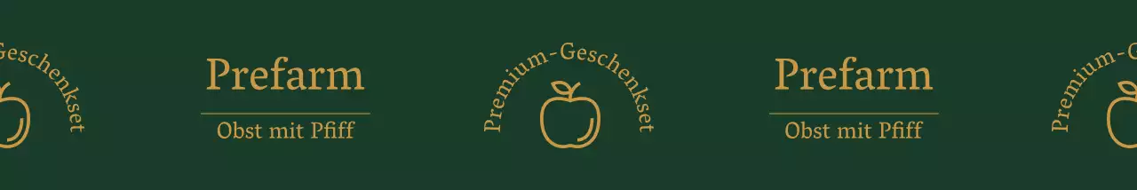 Einfacher Stil Bauernhof Logo-Muster in dunkelgrün und ocker