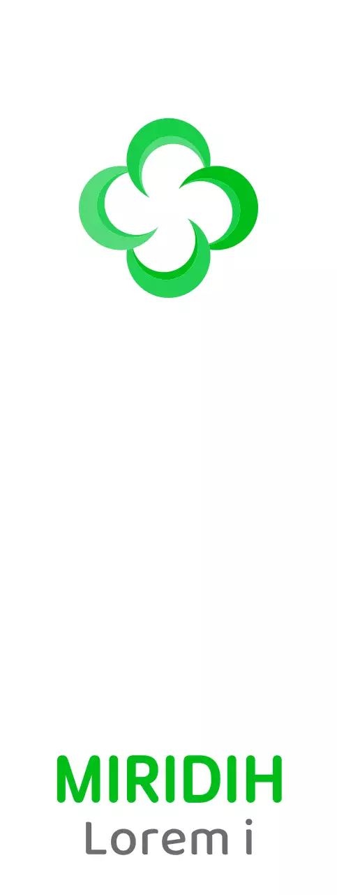 Logo d'une compagnie d'assurance avec un simple symbole vert