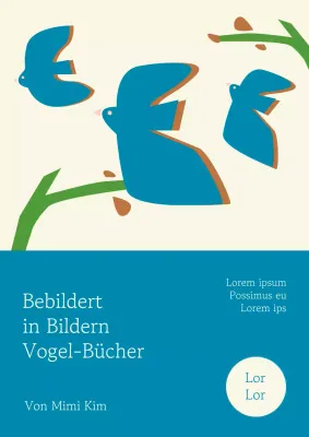 Emotionale Buchillustration für das neue Jahr in Blau- und Beigetönen