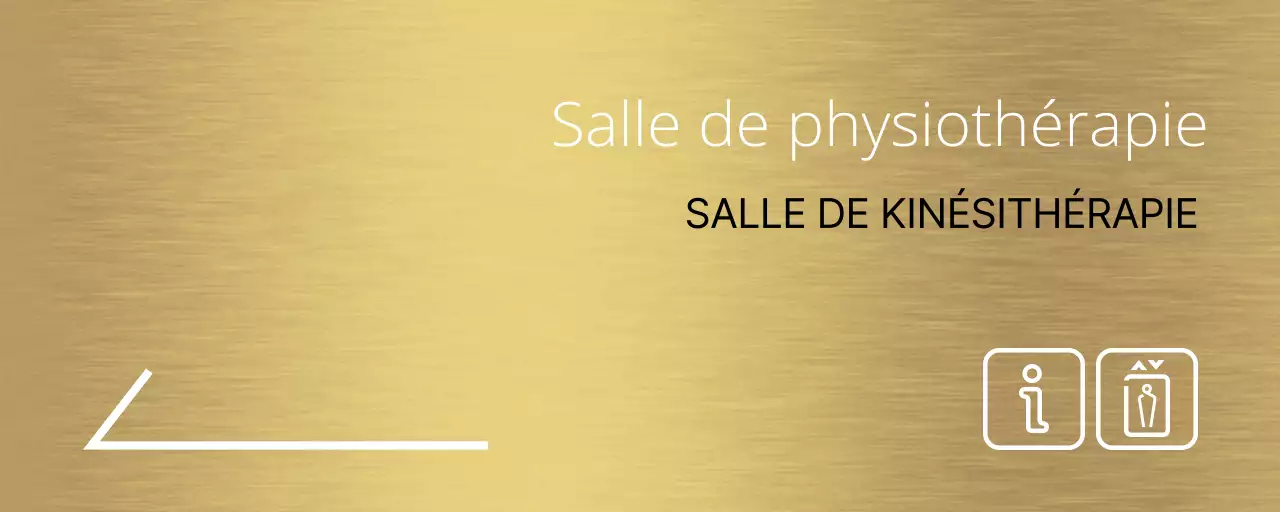 Conception simple d'un guide des lieux avec des lignes blanches et des noms de lieux hospitaliers