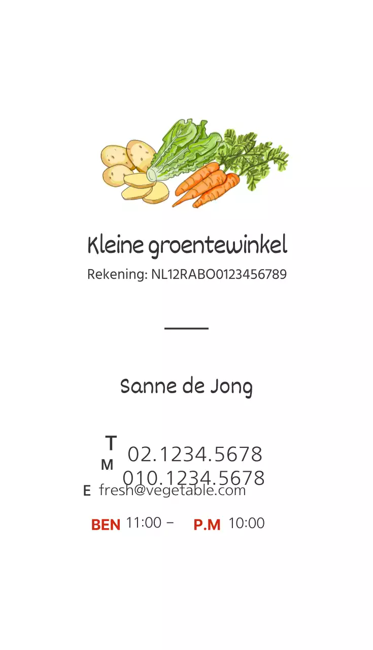 Kleine groentewinkel