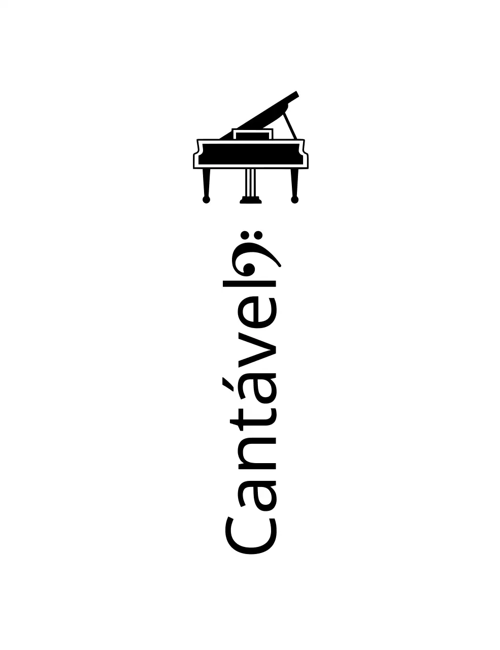 Conceito de tipografia serifada elegante piano academy em preto